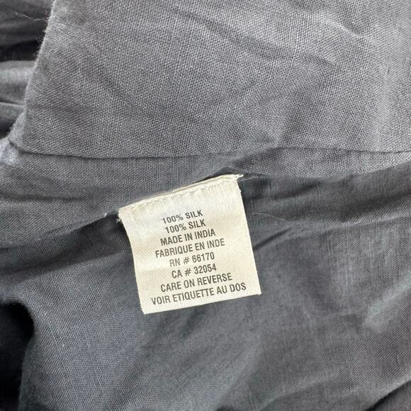 One of Kind 100% Silk Hobo Purse Floral Leather & Brass Handle India Artist - Picture 10 of 10